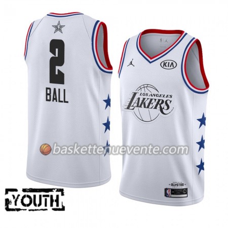 Maillot Basket Los Angeles Lakers  Lonzo Ball 2 2019 All-Star Jordan Brand Blanc Swingman - Enfant